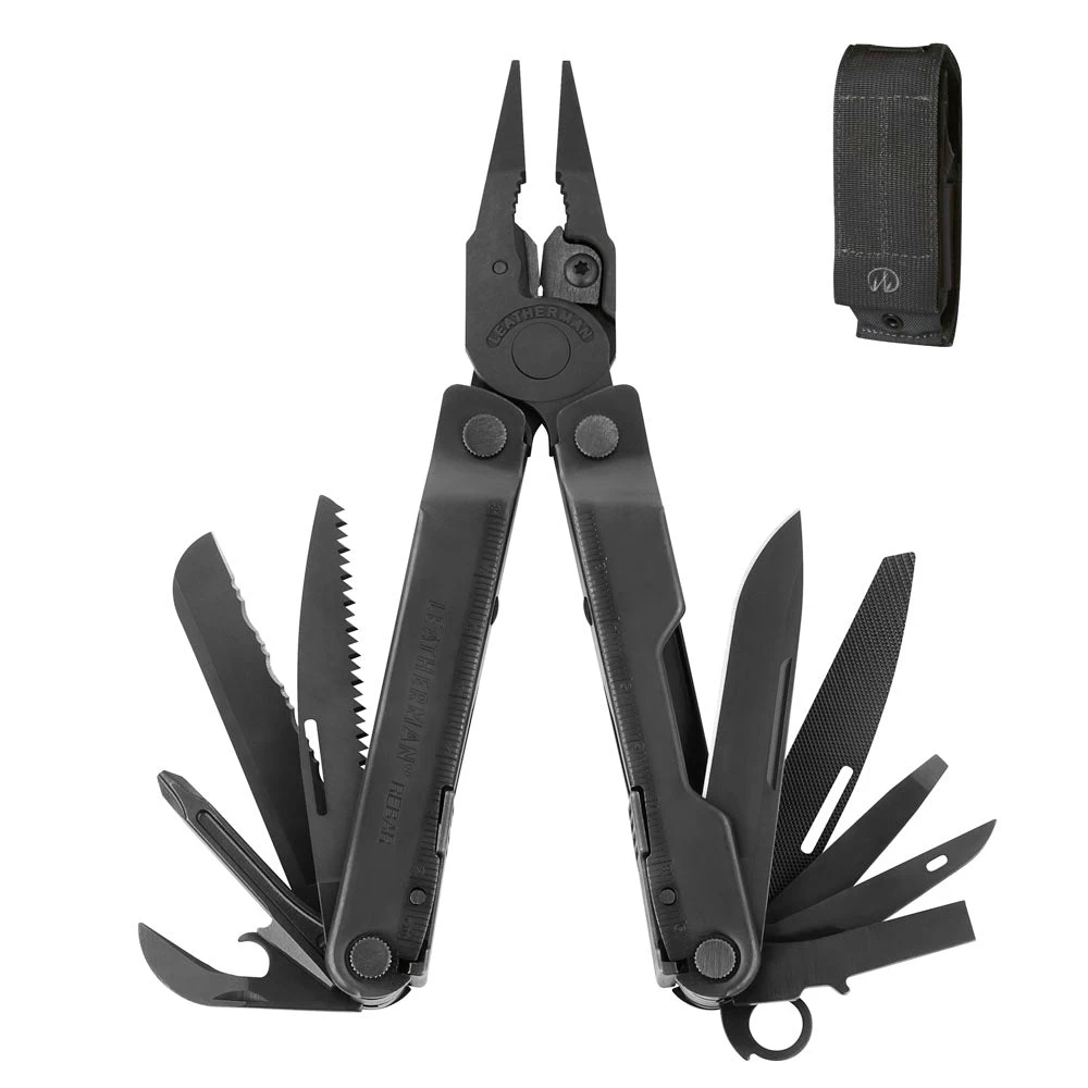 Leatherman Rebar Black Multi-Tool With Black MOLLE Sheath 1 Leatherman Rebar Black Multi-Tool With Black MOLLE Sheath