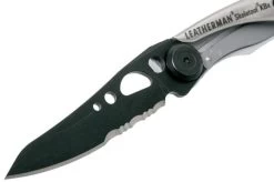 Leatherman Skeletool Knife KBx Black & Silver Pocket Knife Partially Serrated, Limited Edition 832617 -Sale Leatherman LEKBX BS 03 leatherman