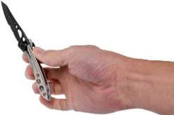 Leatherman Skeletool Knife KBx Black & Silver Pocket Knife Partially Serrated, Limited Edition 832617 -Sale Leatherman LEKBX BS 07 leatherman