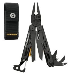 Leatherman Signal Multi-Tool With Nylon Sheath 22 Leatherman Signal Multi-Tool With Nylon Sheath -Sale Leatherman LT832511 Signal Black Fanned with Pouch