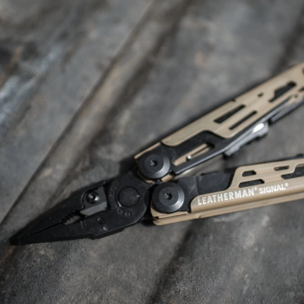 Leatherman Coyote Tan Signal Multi-Tool With Nylon Sheath 4 Leatherman Coyote Tan Signal Multi-Tool With Nylon Sheath - Image 4