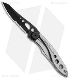 Leatherman Skeletool KBX Black & Silver Liner Lock Knife (2.6" Black Serr)832617