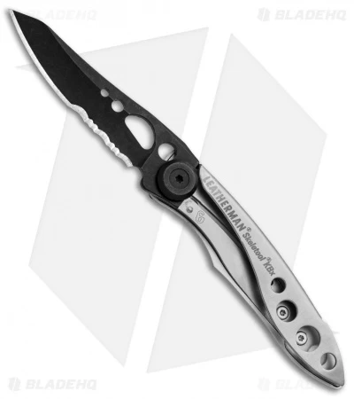 Leatherman Skeletool KBX Black & Silver Liner Lock Knife (2.6" Black Serr)832617 1 Leatherman Skeletool KBX Black & Silver Liner Lock Knife (2.6" Black Serr)832617
