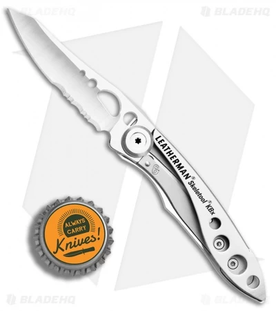 Leatherman Skeletool KBX Liner Lock Knife Stainless (2.6" Satin Serr) 832382 4 Leatherman Skeletool KBX Liner Lock Knife Stainless (2.6" Satin Serr) 832382 - Image 4